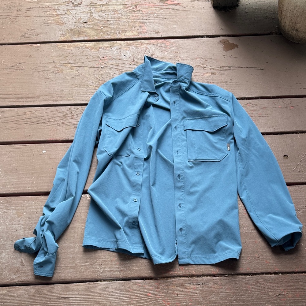 REI Men's Light Blue Shirt Jacket